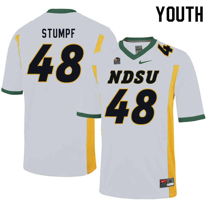 Youth #48 Mark Stumpf North Dakota State Bison College Football Jerseys Sale-White